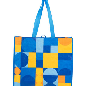 Blue Abstract Print Tote Bag