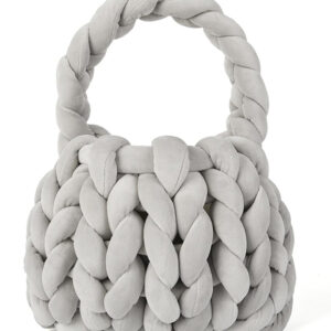 Chunky Knit Plush Handbag
