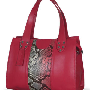 Red Printed Handbag For Women